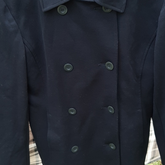 Double Breasted J. Crew Classic Black Peacoat Office Church READ - Picture 3 of 12